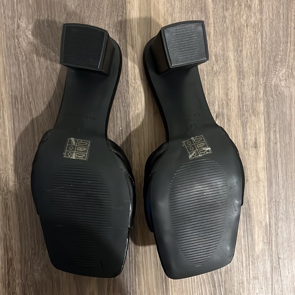 ASOS square toe black padded heeled sandals - Picture 7 of 9